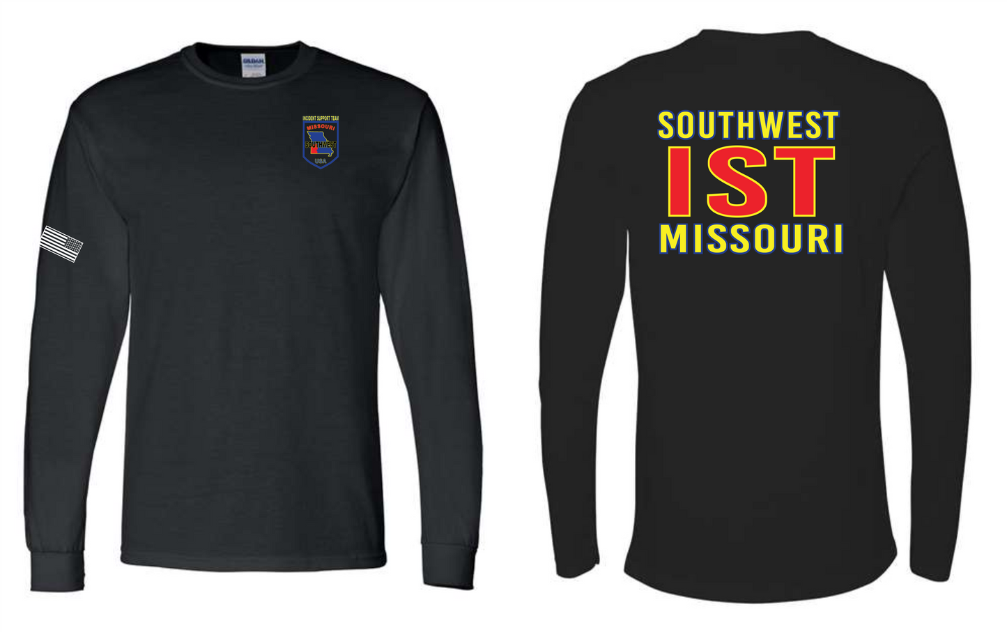 Gildan Long Sleeve IST Tee with Flag