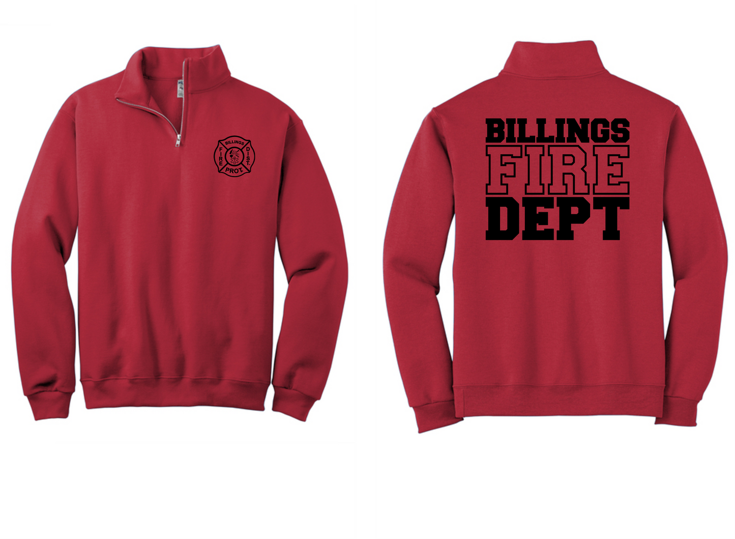 Cadet Collar 1/4 Zip Pullover (SCREEN PRINT LOGO)