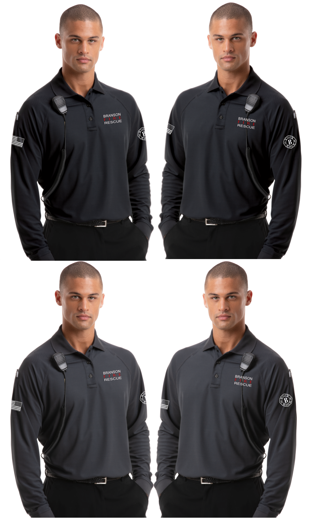 Blue Generation Long Sleeve Polo without IAFF