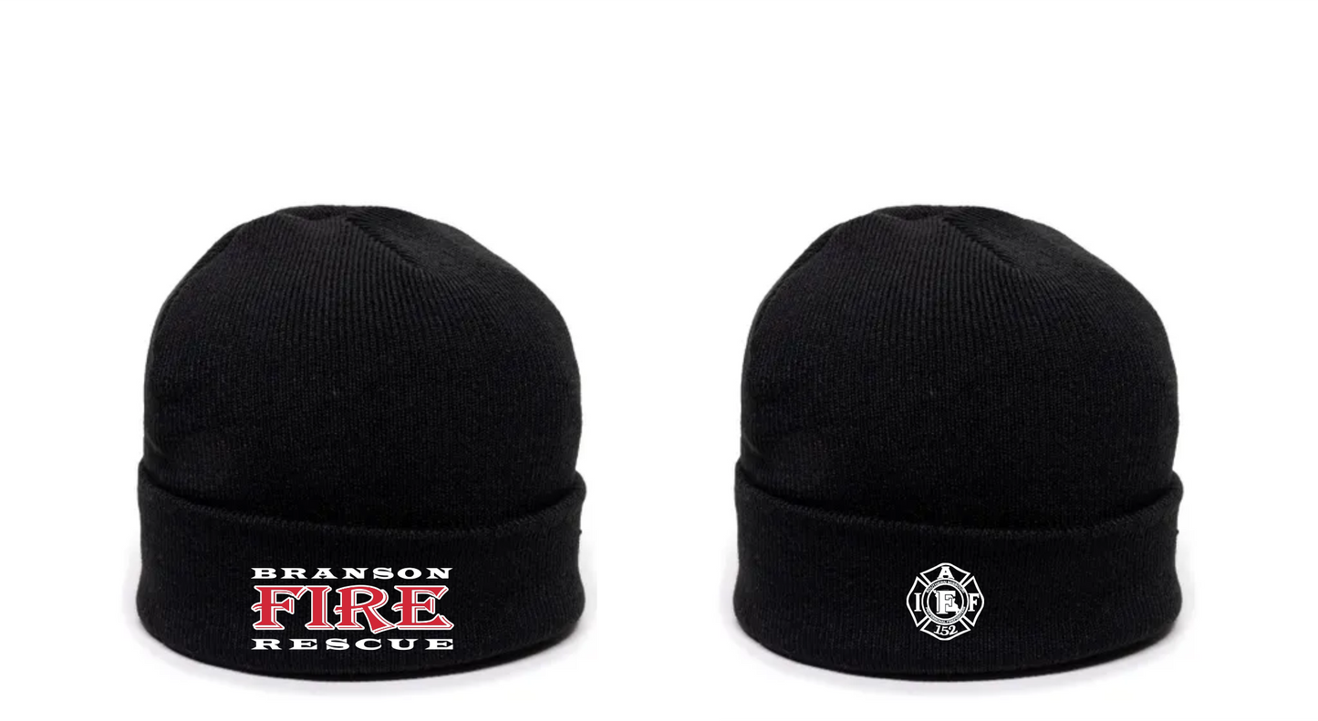 Rolled Knit Beanie with IAFF