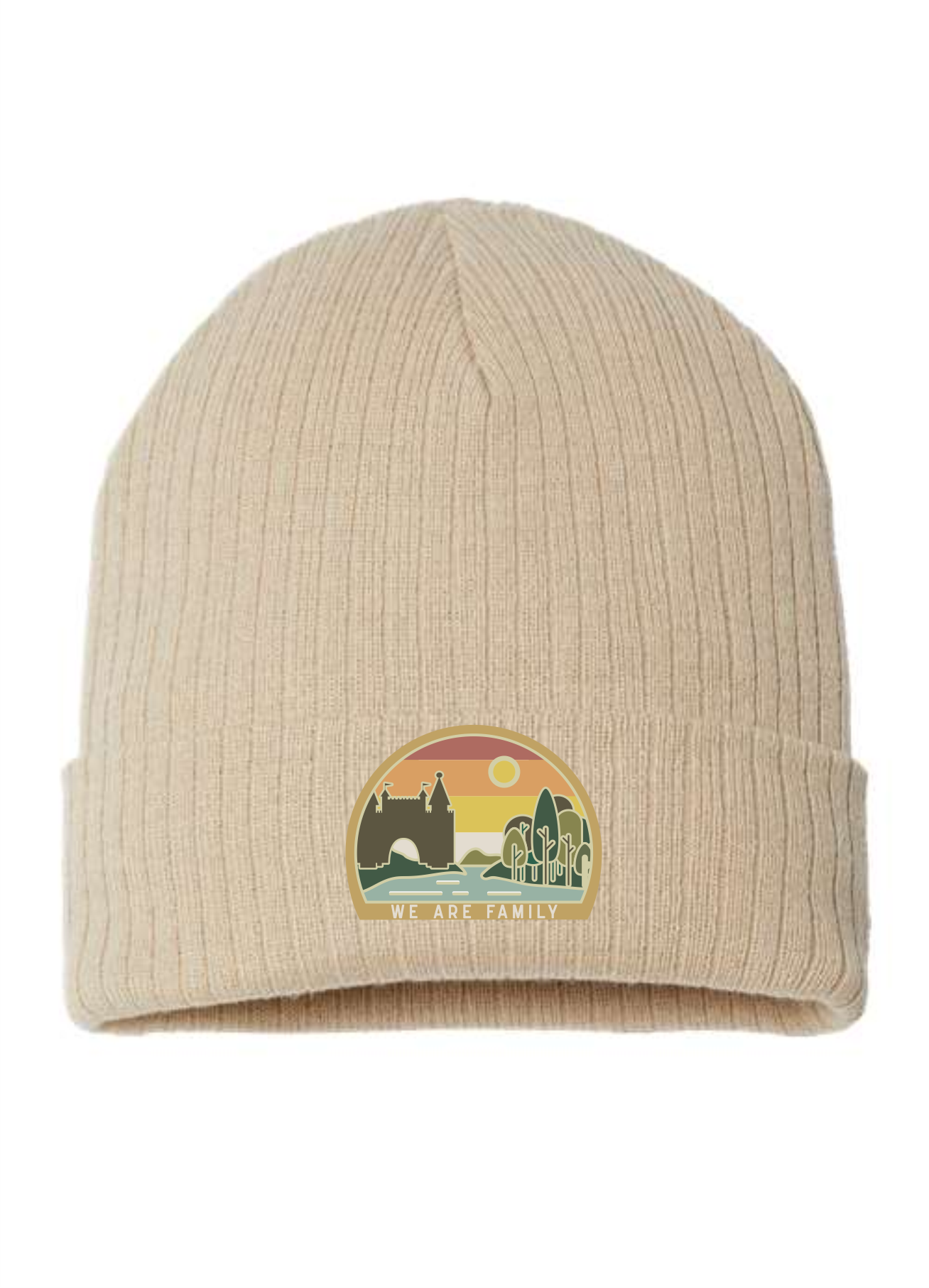 We Are Family Patch Knit Cuffed Beanie
