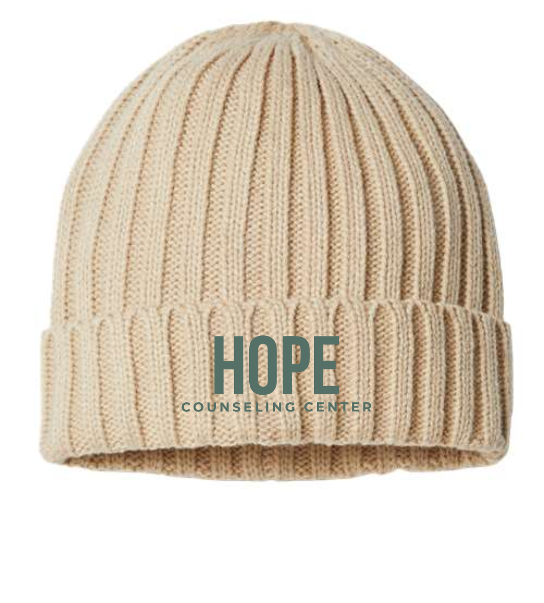 Sustainable Cable Knit Cuffed Beanie