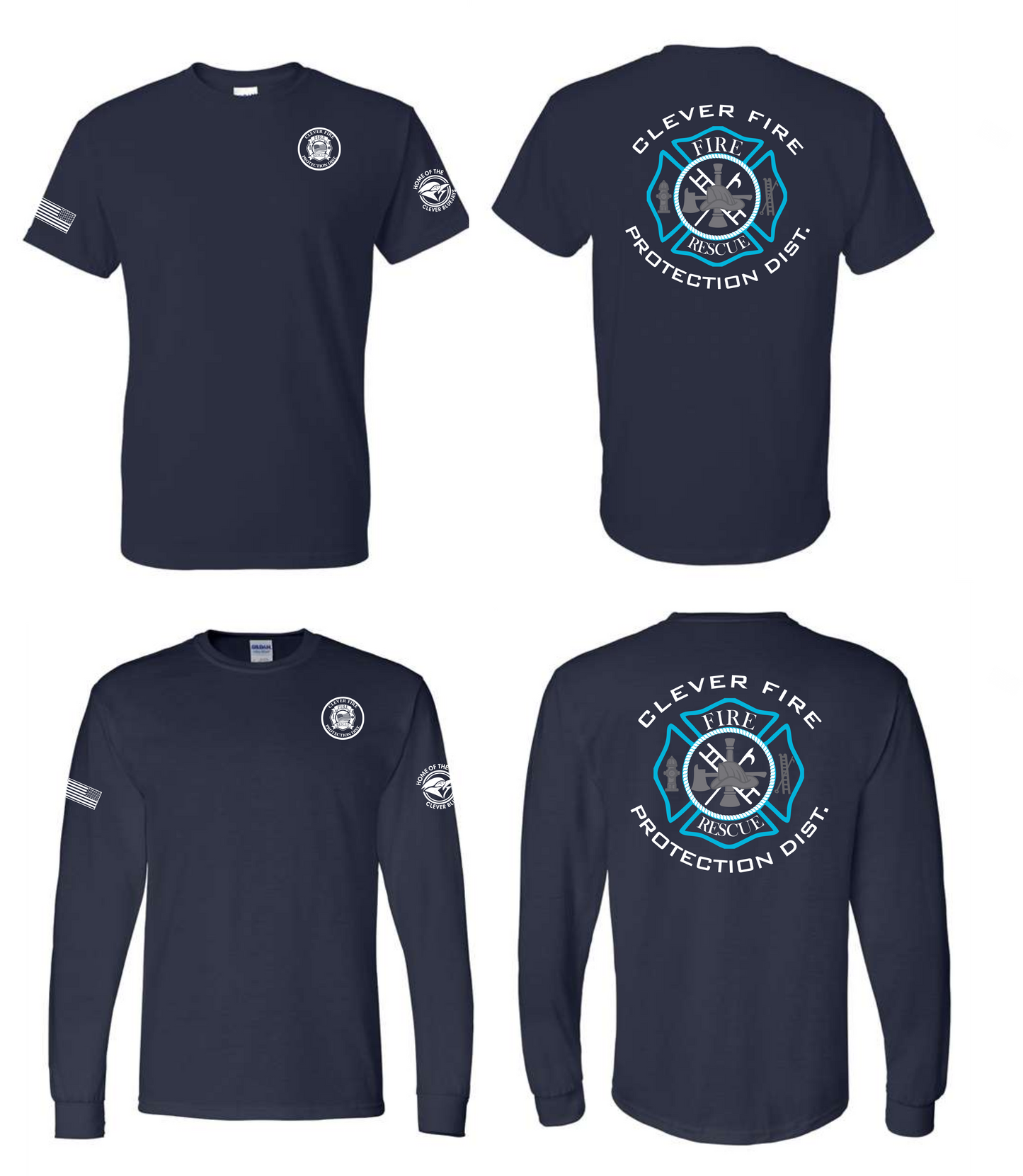 Gildan Tee-Clever Bluejays