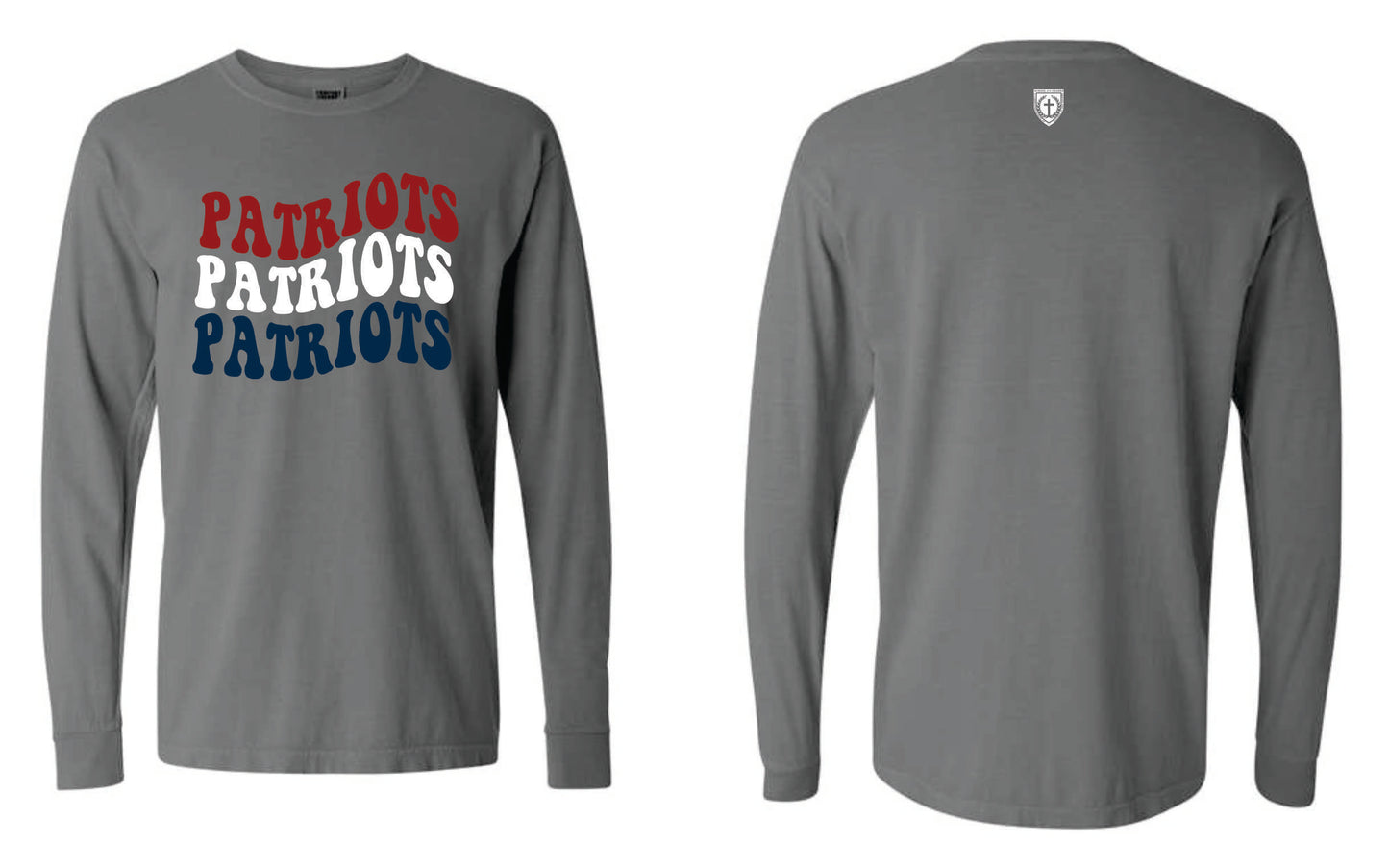 Comfort Colors Red, White, and Blue Long Sleeve Tee