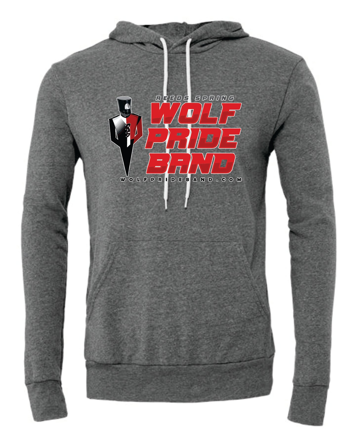 Deep Heather Wolf Pride Band Hoodie