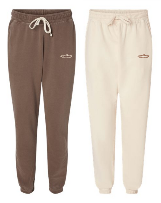 Garment Washed Embroidered Lounge Joggers