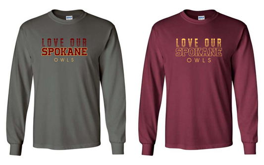 Long Sleeve Love Our Spokane Owls Tee