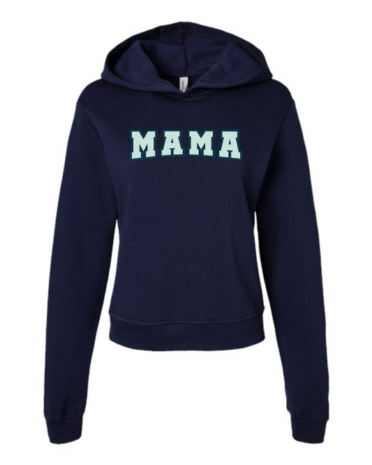 Mama Dark Teal & Light Blue Hoodie