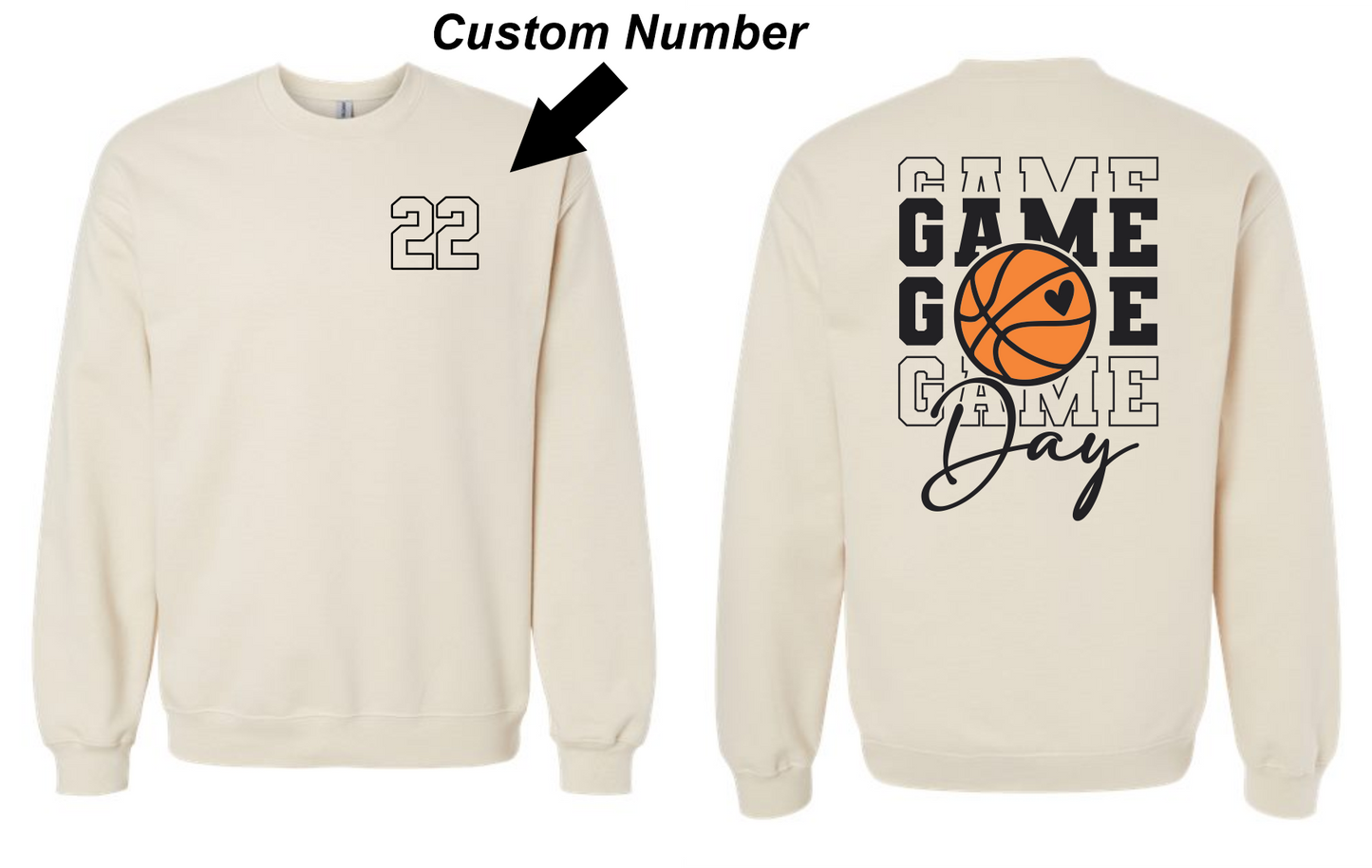 Adult Custom Number Sweatshirt
