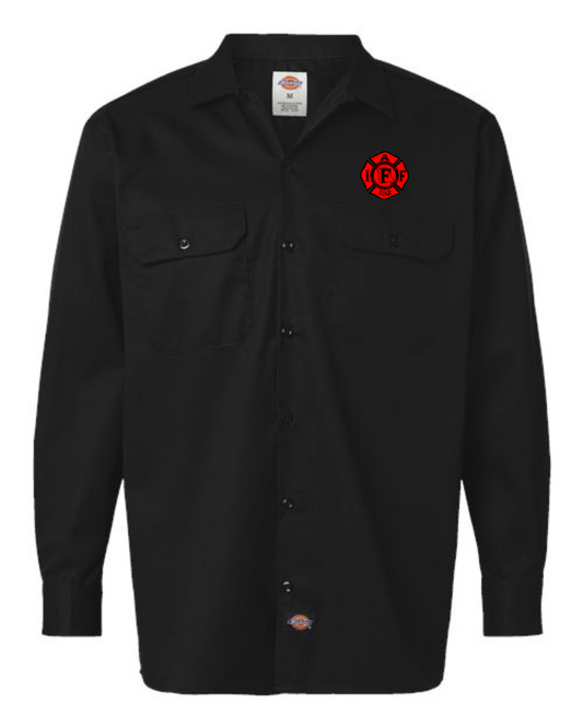 Dickies Long Sleeve Work Shirt-Black