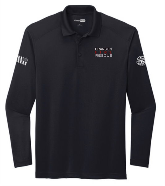 Lightweight Long Sleeve Polo with IAFF
