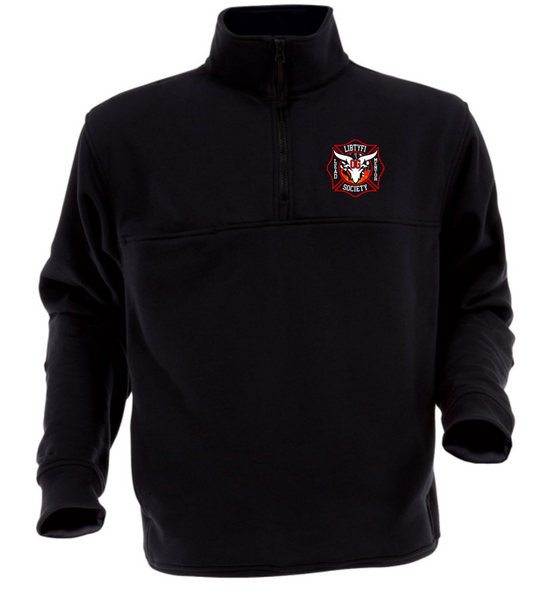 1/4 Zip Job Shirt- Fire