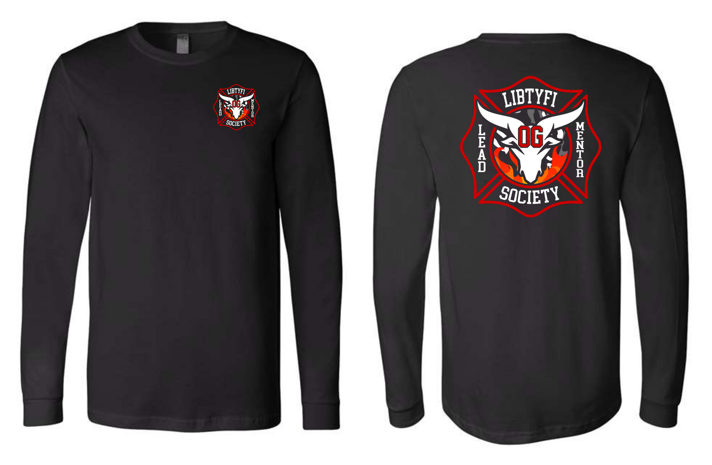 Long Sleeve Tee- Fire (Multiple Colors)