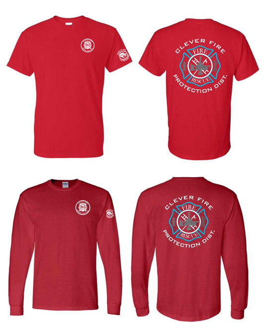 Gildan Captain & Lieutenant Shirts-Clever Bluejays