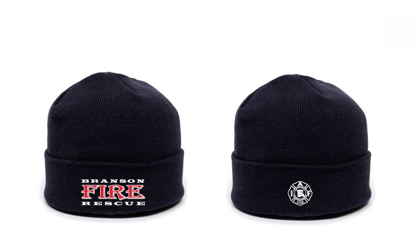 Rolled Knit Beanie with IAFF