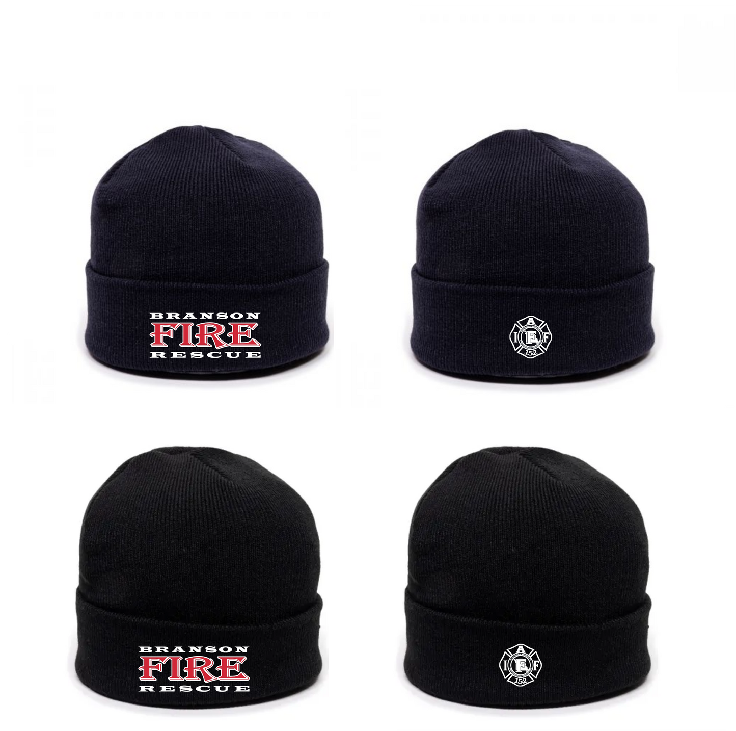 Rolled Knit Beanie with IAFF