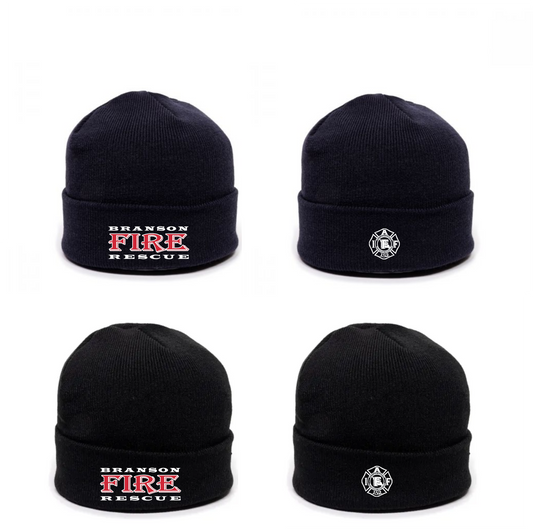 Rolled Knit Beanie with IAFF