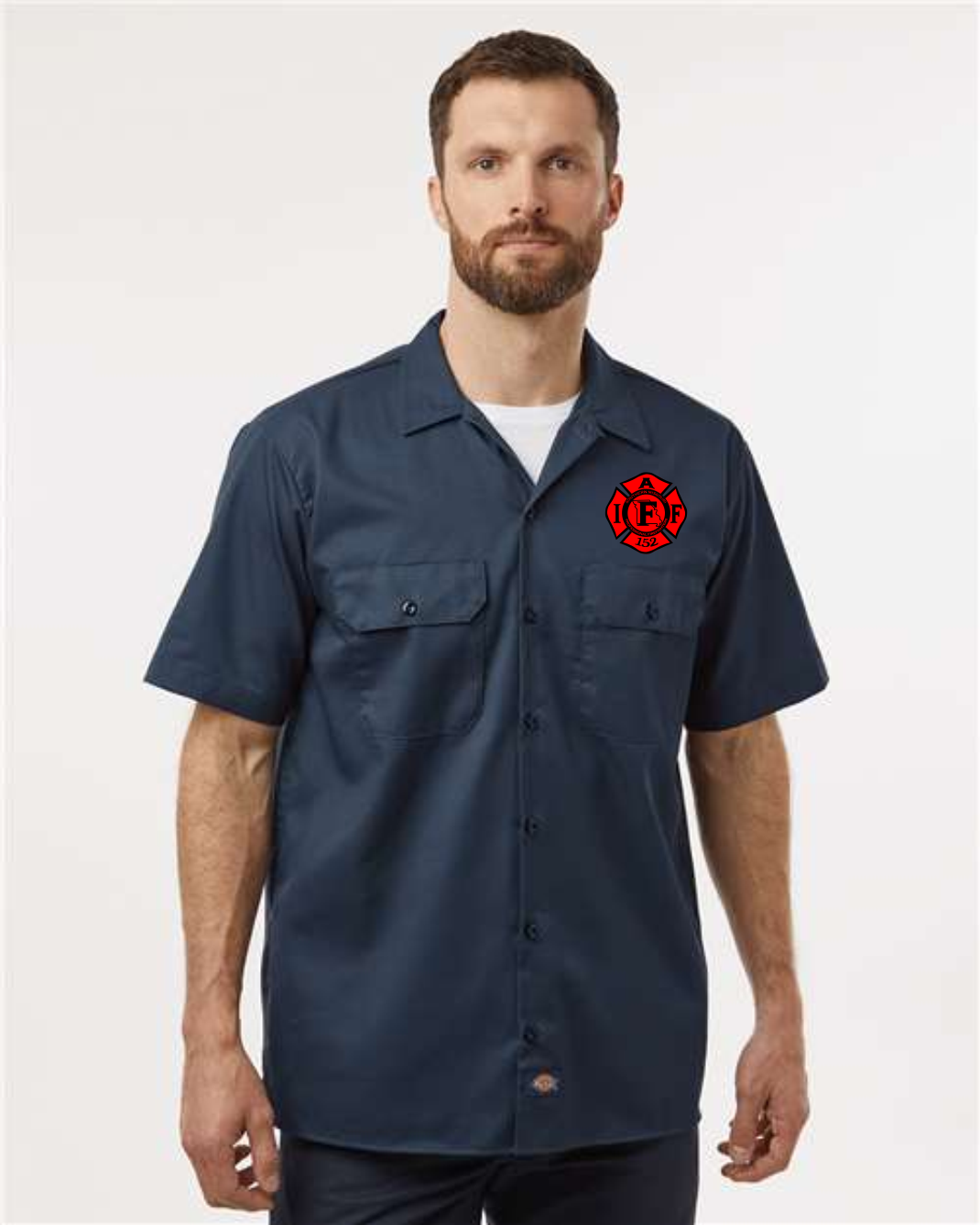 Dickies Short Sleeve Work Shirt-Dark Navy