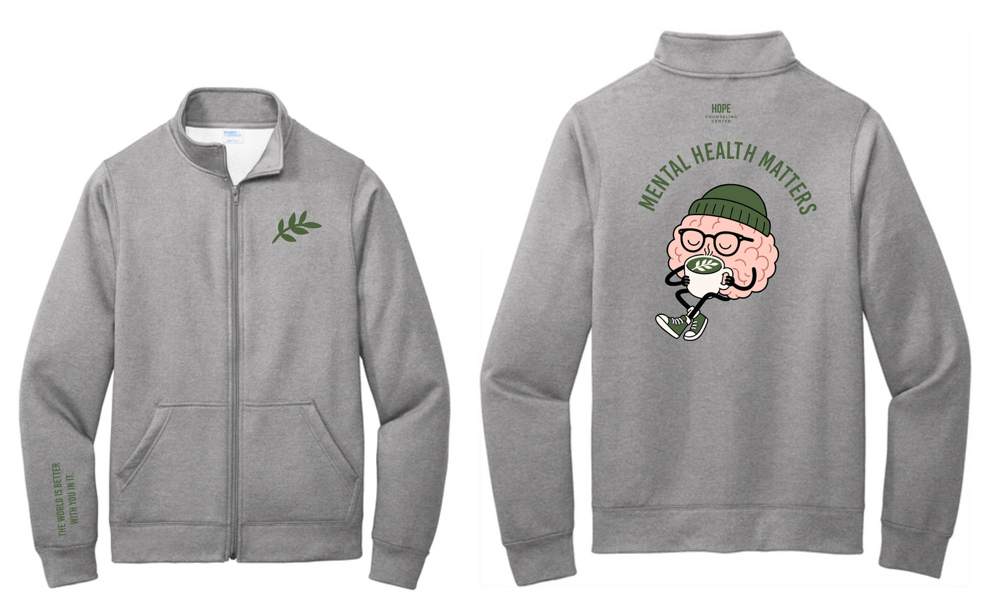 Port & Co Fleece Full Zip Sweatshirt