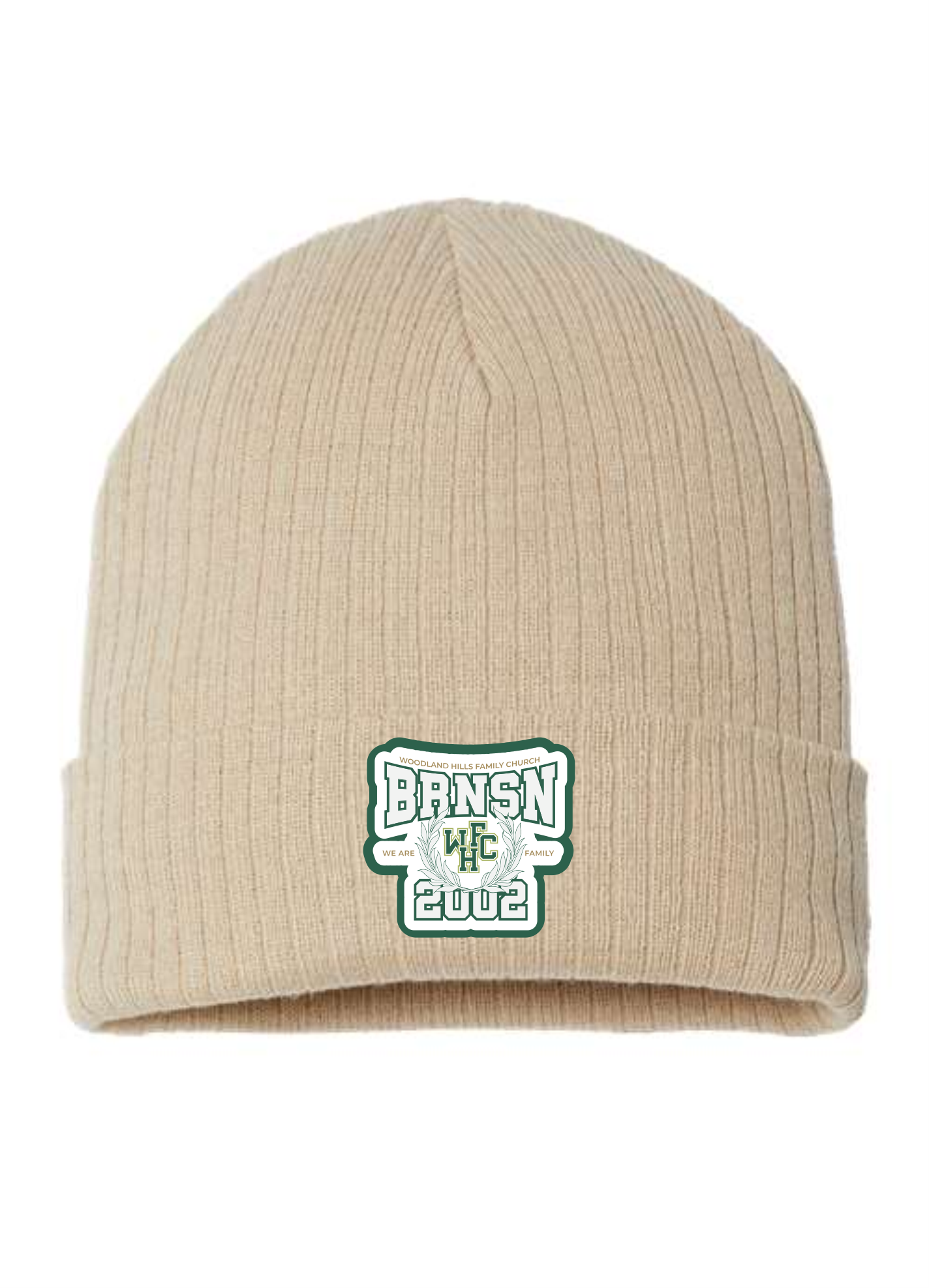 Varsity Patch Knit Cuffed Beanie