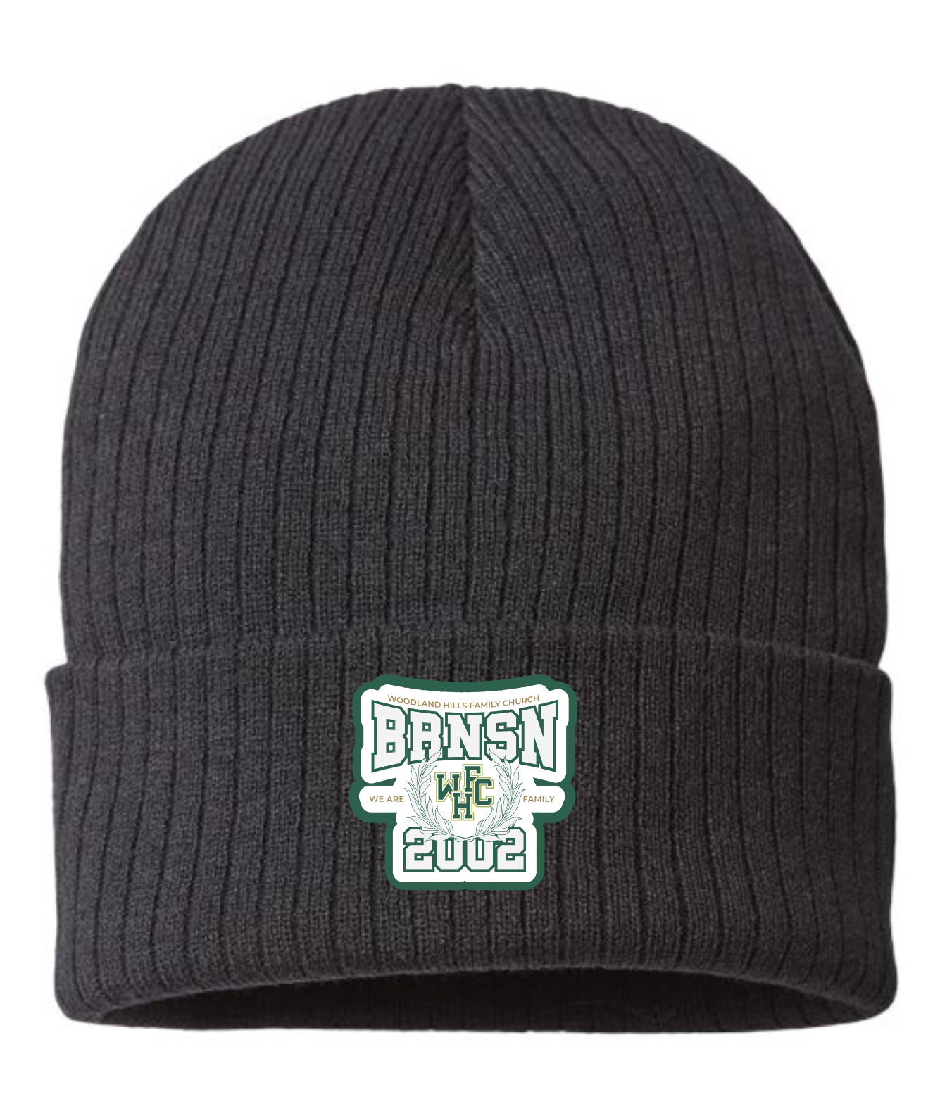 Varsity Patch Knit Cuffed Beanie