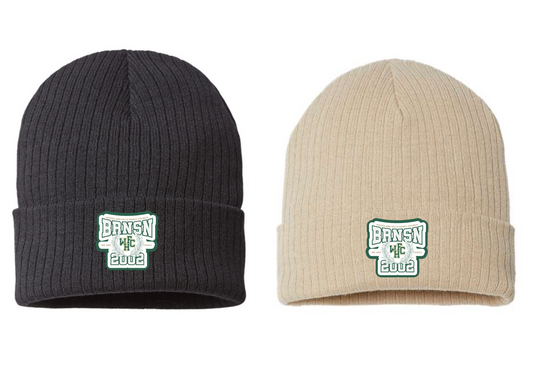 Varsity Patch Knit Cuffed Beanie