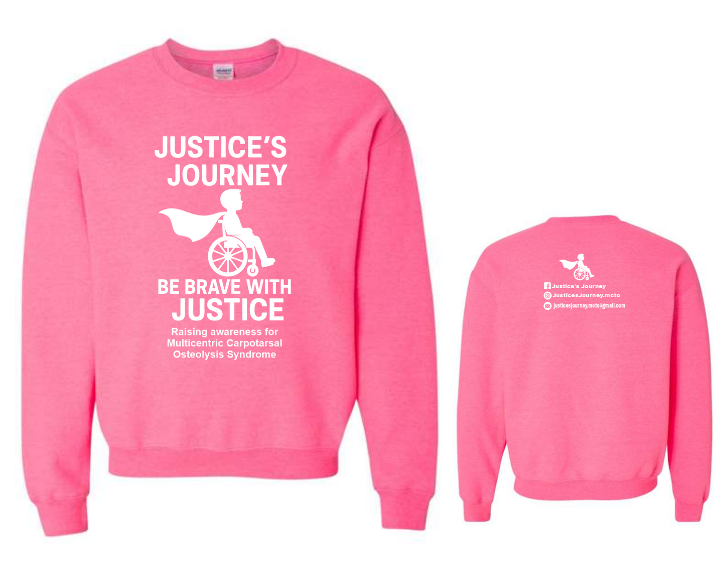 Adult and Youth Safety Pink Sweatshirt