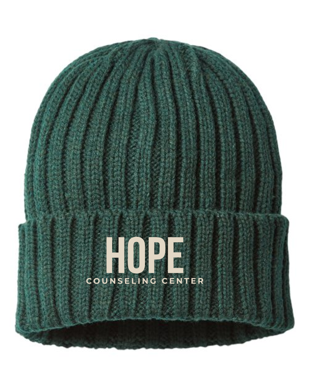 Sustainable Cable Knit Cuffed Beanie