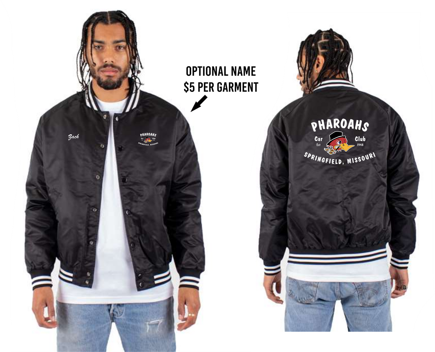 Nylon Varsity Bomber Jacket
