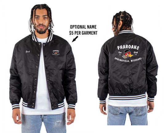 Nylon Varsity Bomber Jacket