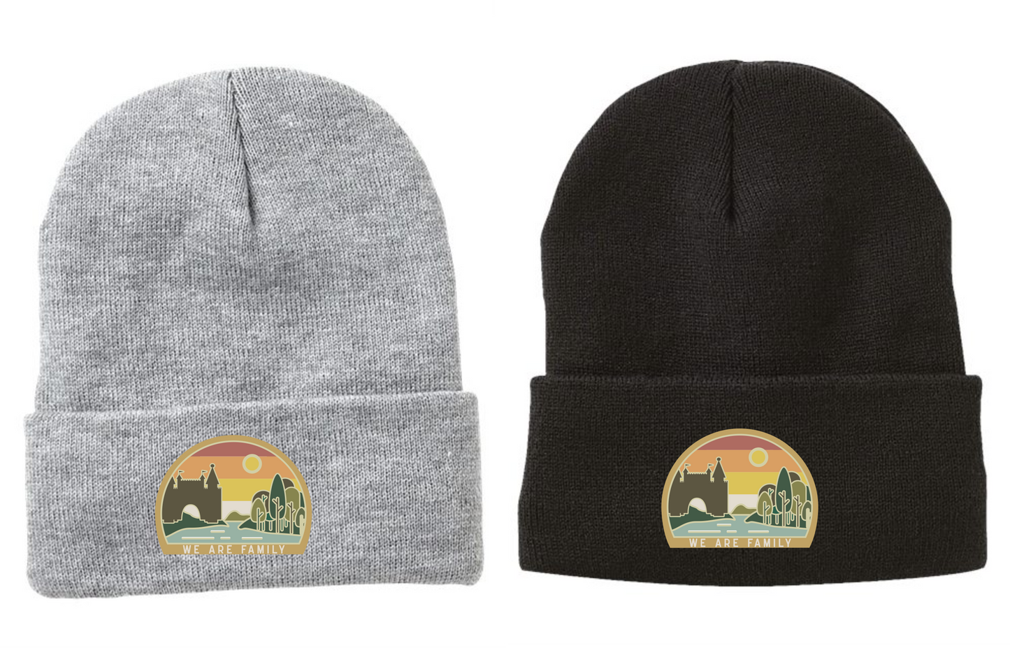 We Are Family Patch Sherpa-Lined Beanie