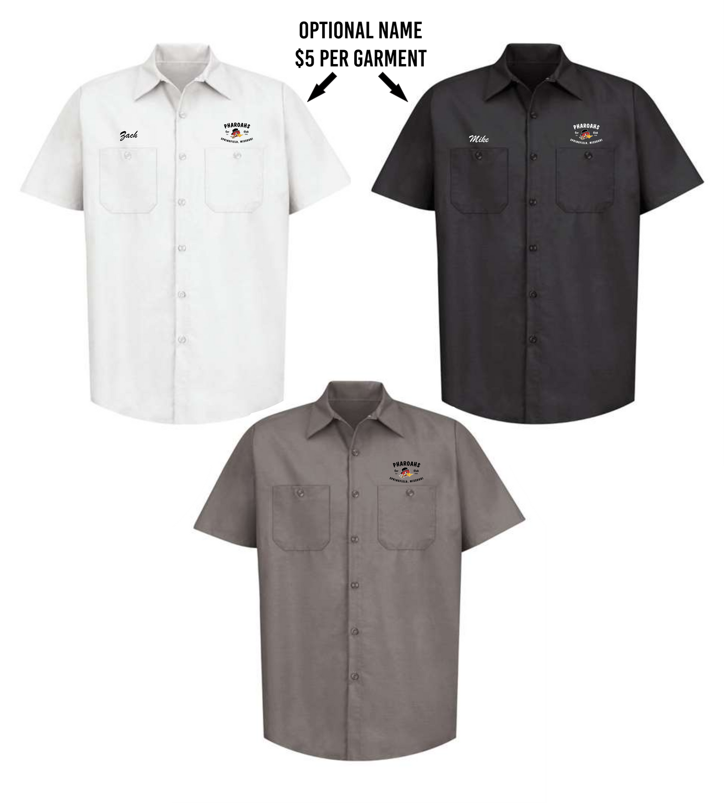 Red Cap Industrial Work Shirt