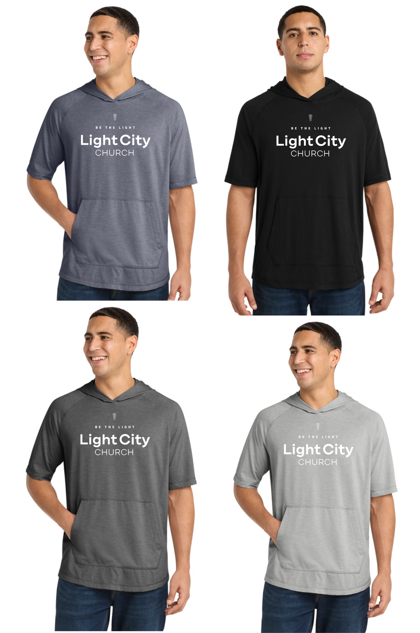 Light City Short Sleeve Tri-Blend Hoodie