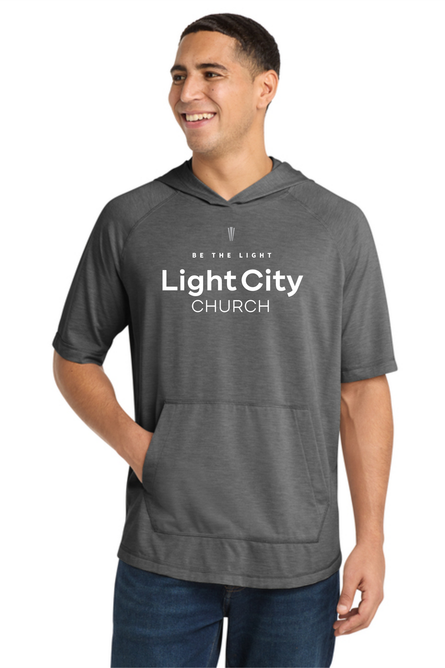Light City Short Sleeve Tri-Blend Hoodie