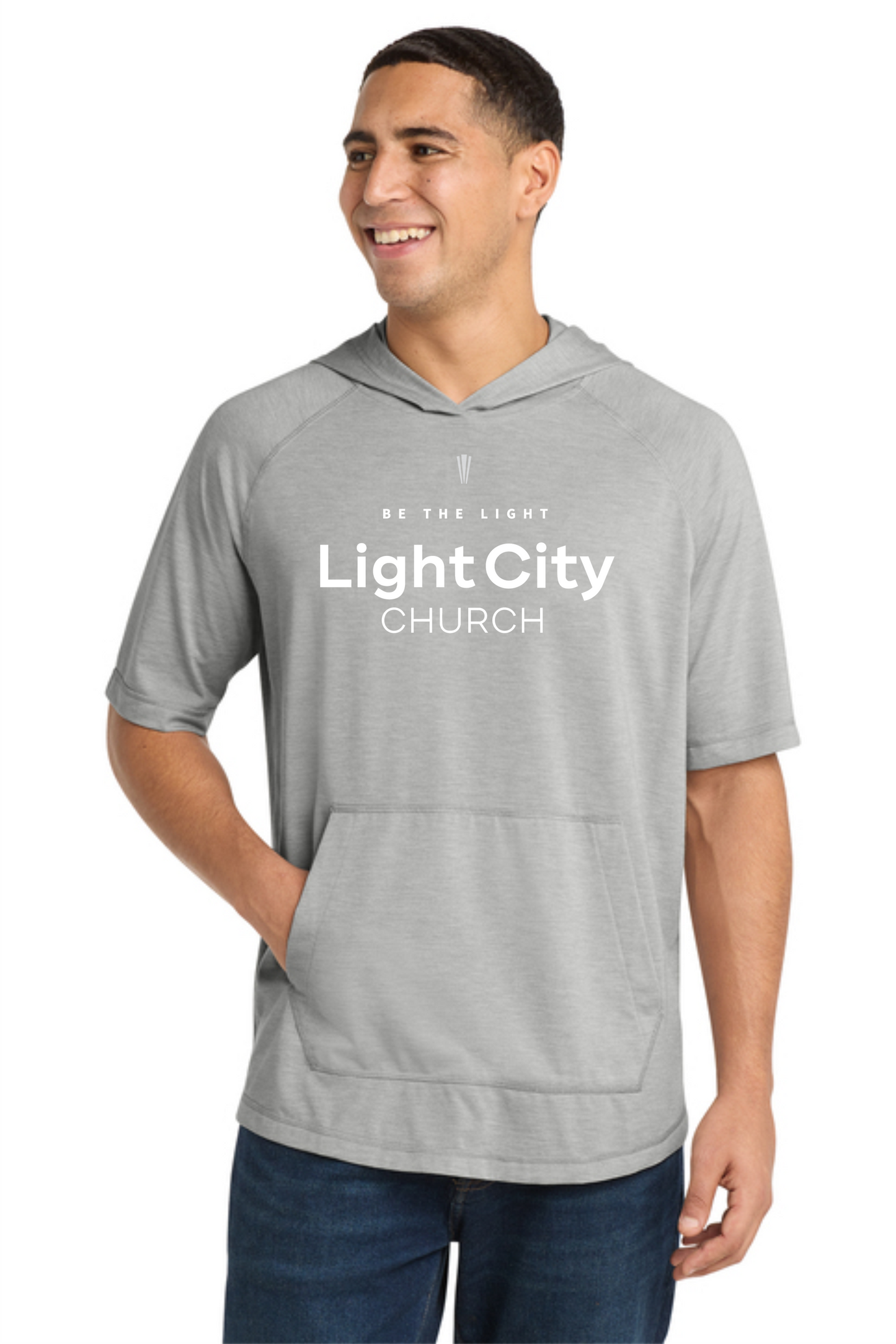 Light City Short Sleeve Tri-Blend Hoodie
