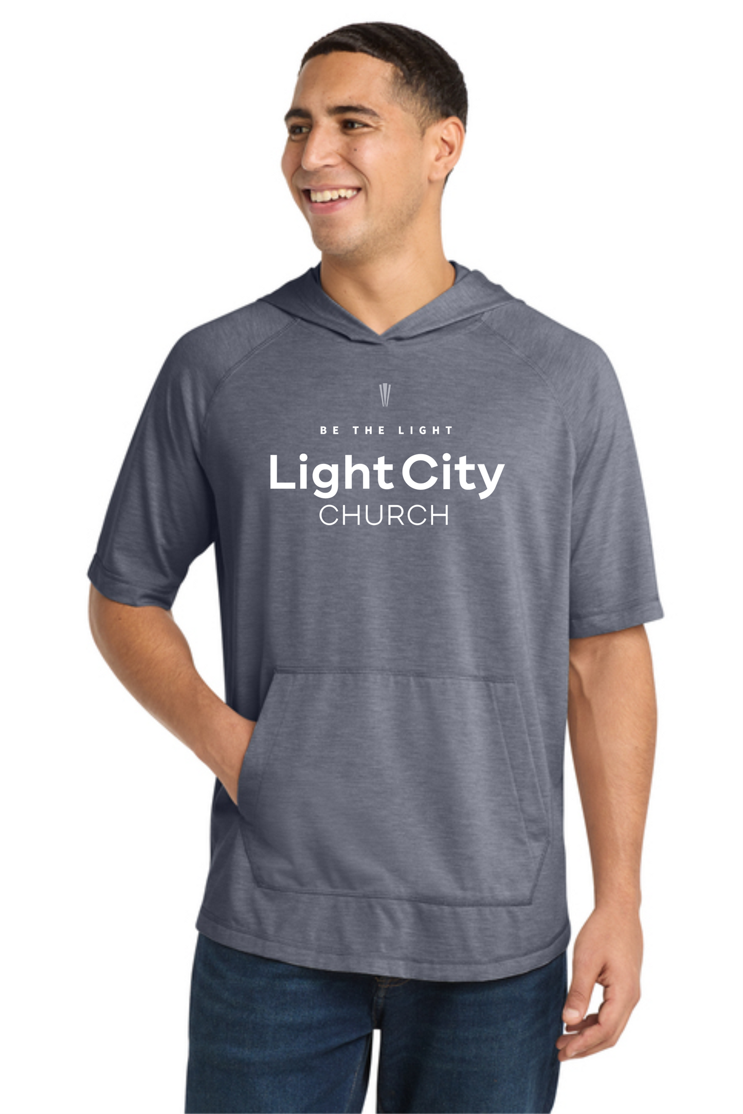 Light City Short Sleeve Tri-Blend Hoodie
