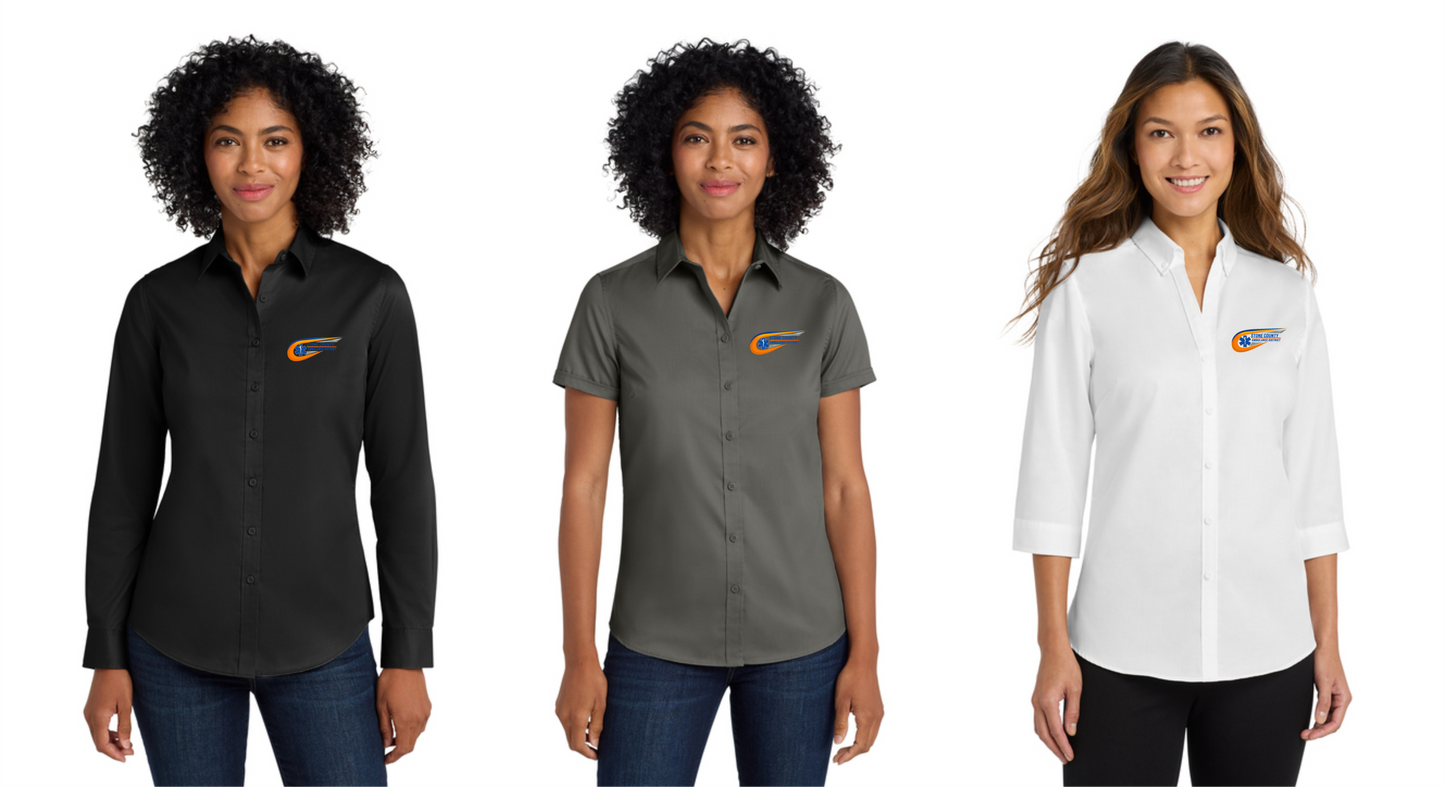 Women's Super Pro Twill Shirt (Long Sleeve, Short Sleeve, 3/4 Sleeve Options)