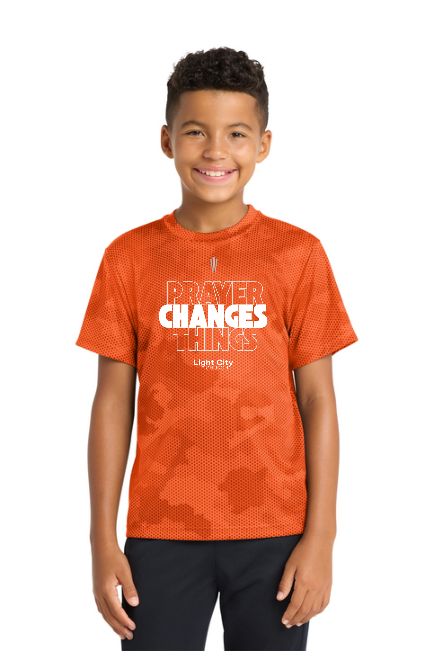 Youth Prayer Digital Camo Performance Tee