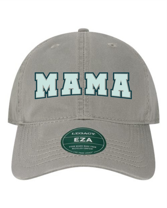Mama Dark Teal & Light Blue Dad Hat