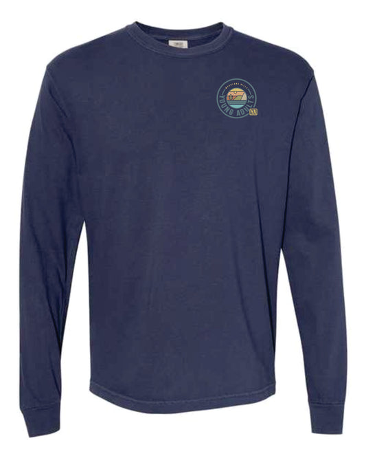 Comfort Colors Navy Long sleeve Left Chest YA