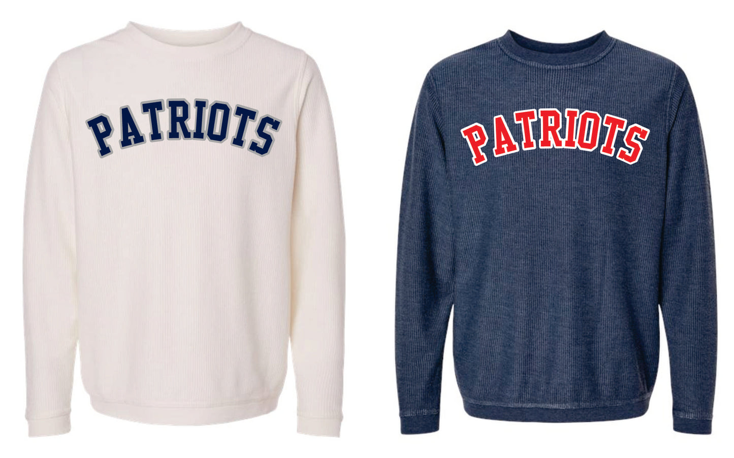Corduroy Pullover with Chenille Patriots