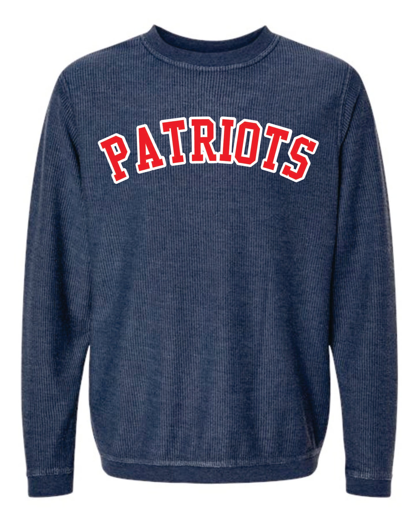 Corduroy Pullover with Chenille Patriots
