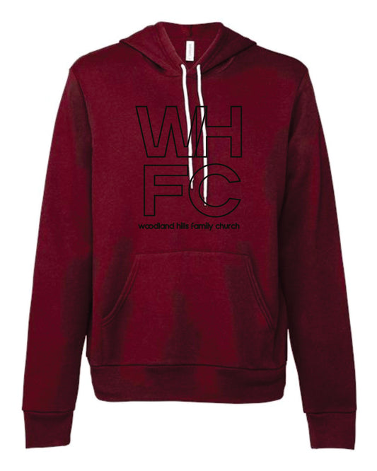 Maroon WHFC Outline Hoodie