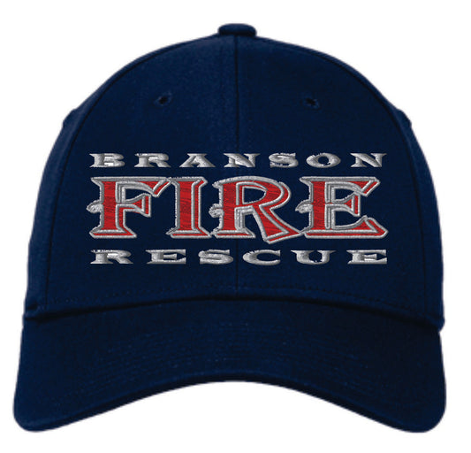 New Era 39Thirty Fitted Hat with Branson Fire Logo