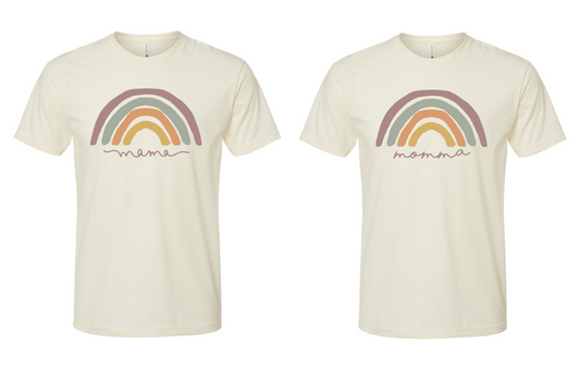 MAMA/MOMMA Rainbow Tee