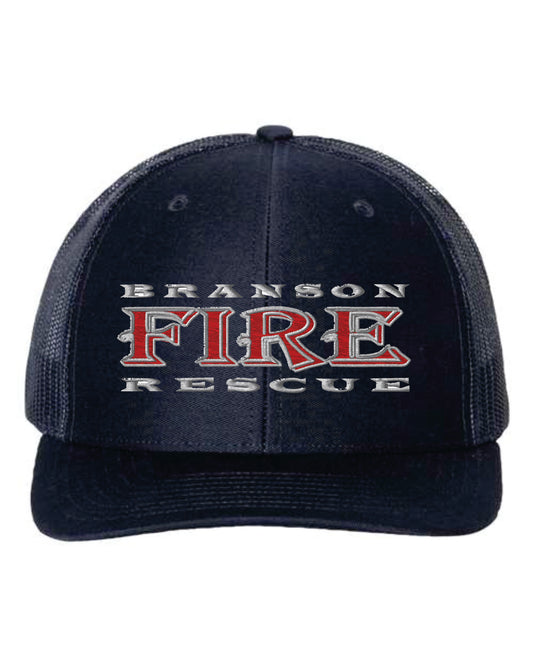 Richardson Mesh Back Hat with Branson Fire logo