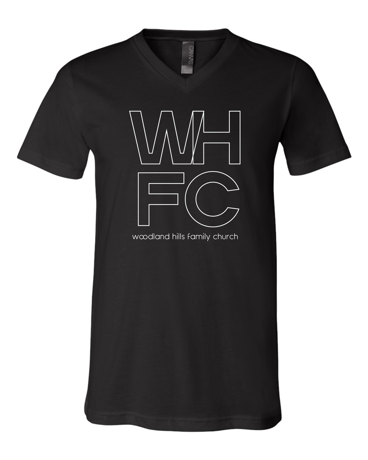 WHFC outline v neck tee