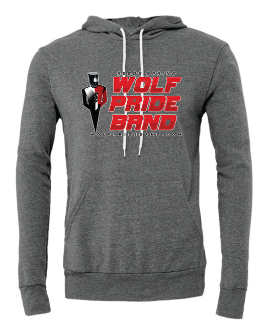 Deep Heather Wolf Pride Band Hoodie